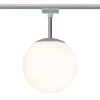 Paulmann Skinnesystem > URail Globe kuglelampe i krom, opalglas