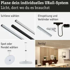 Paulmann Arbejdsrum/Kontor > URail Hildor LED-pendel 3.000K hvid