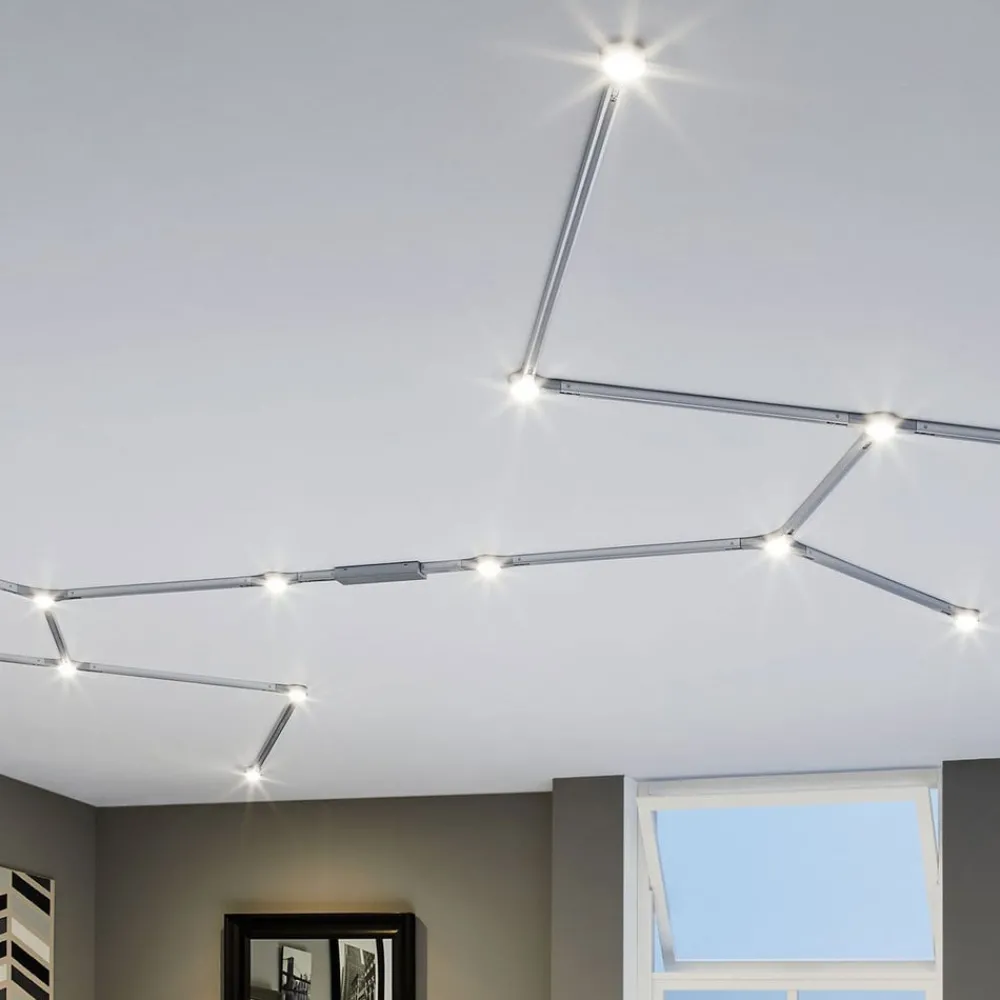 Skinnesystem ^ Paulmann URail LED Line Connector, mat krom