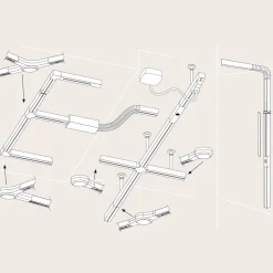 Skinnesystem ^ Paulmann URail LED Line Connector, mat krom