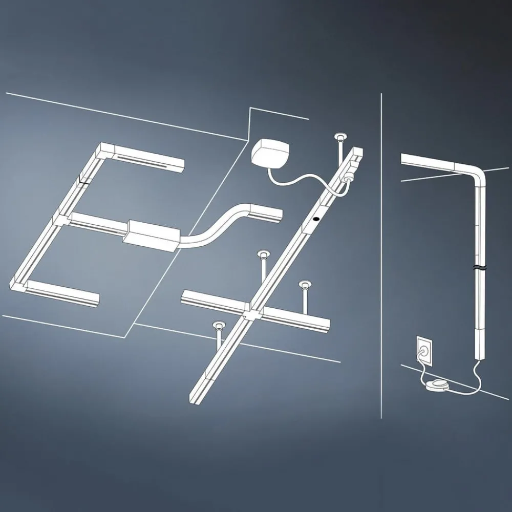 Skinnesystem ^ Paulmann URail LED Line Connector, mat krom