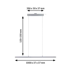 Paulmann Arbejdsrum/Kontor|Skinnesystem > URail LED-pendellampe Lento mat krom