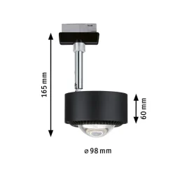 Paulmann Skinnesystem > URail LED-spot Aldan sort