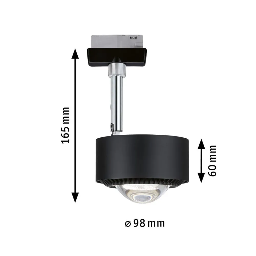 Paulmann Skinnesystem > URail LED-spot Aldan sort