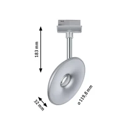 Paulmann Skinnesystem > URail LED-spot Eye krom mat