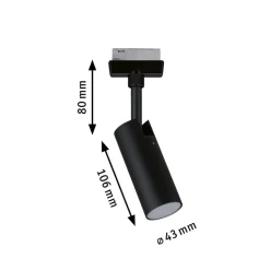 Paulmann Skinnesystem > URail LED-spot Tubo sort 3.000 K