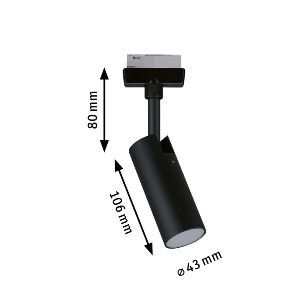 Paulmann Skinnesystem > URail LED-spot Tubo sort 3.000 K