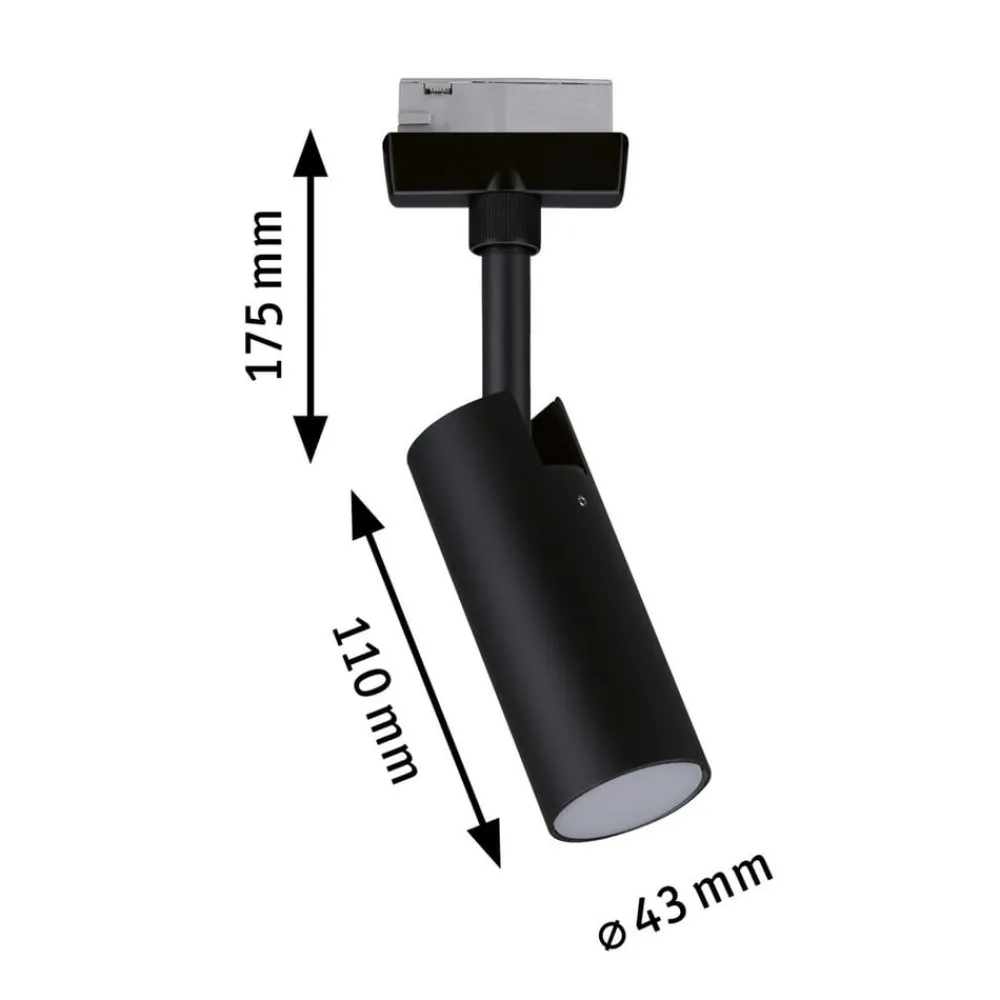 Skinnesystem ^ Paulmann URail LED-spot Tubo sort 4.000 K