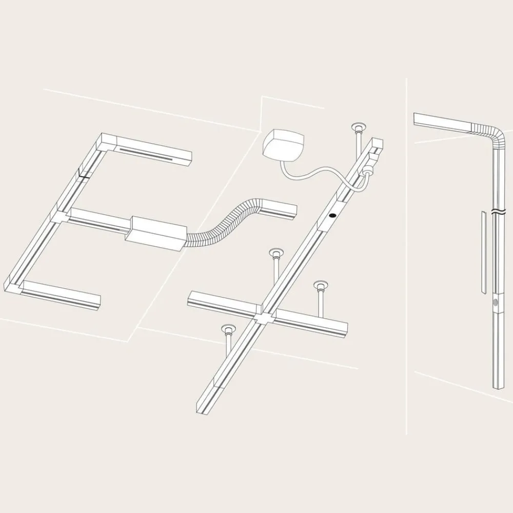 Paulmann Skinnesystem > URail L-tilkobling stiv, mat sort