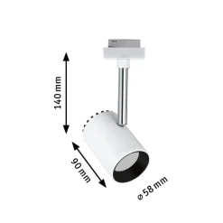 Paulmann Arbejdsrum/Kontor|Skinnesystem > URail Shine LED-spotlight i hvid