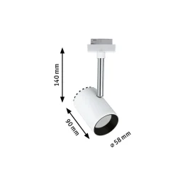 Paulmann Arbejdsrum/Kontor|Skinnesystem > URail Shine LED-spotlight i hvid