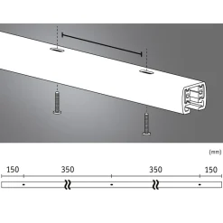 Paulmann Arbejdsrum/Kontor|Skinnesystem > URail-skinne, mat krom, længde 100 cm, aluminium