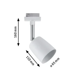 Arbejdsrum/Kontor|Skinnesystem ^ Paulmann URail Spot Cover, hvid, GU10