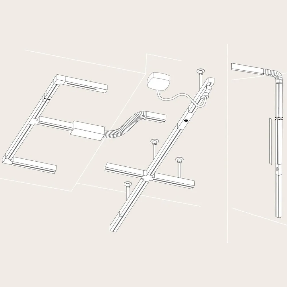 Skinnesystem ^ Paulmann URail T-tilkobling stiv, mat sort