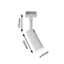 Paulmann Arbejdsrum/Kontor|Skinnesystem > URail Tubo LED-spot, hvid