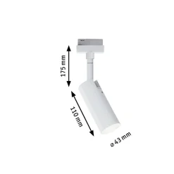 Paulmann Arbejdsrum/Kontor|Skinnesystem > URail Tubo LED-spot, hvid