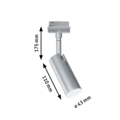 Paulmann Arbejdsrum/Kontor|Skinnesystem > URail Tubo LED-spot 4.000 K, mat krom