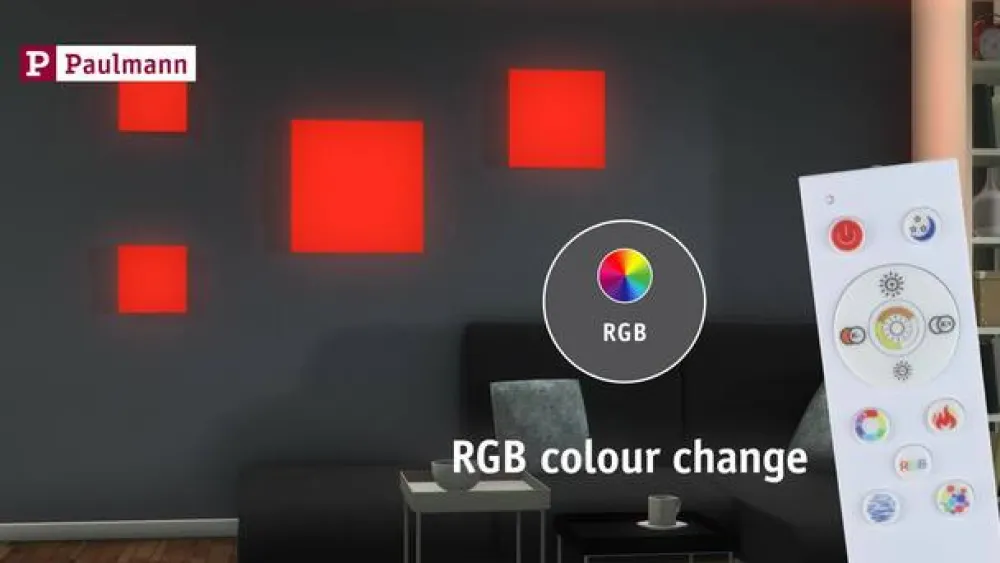 Paulmann Arbejdsrum/Kontor|Loftlamper > Velora Rainbow Panel 45x45cm hvid RGBW