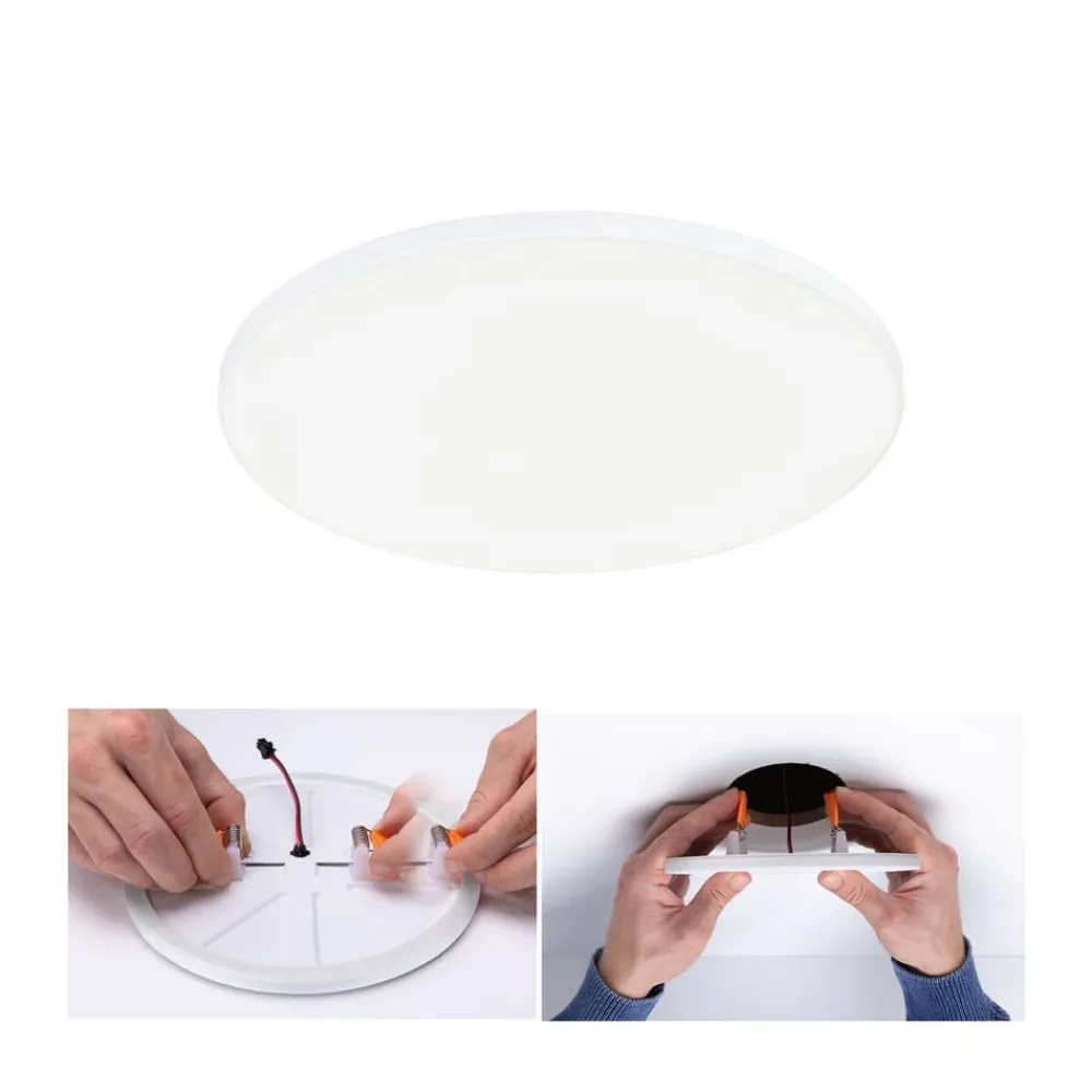 Loftlamper|Indbygningsspots ^ Paulmann Veluna Edge IP44 4.000K dimm Ø 20cm