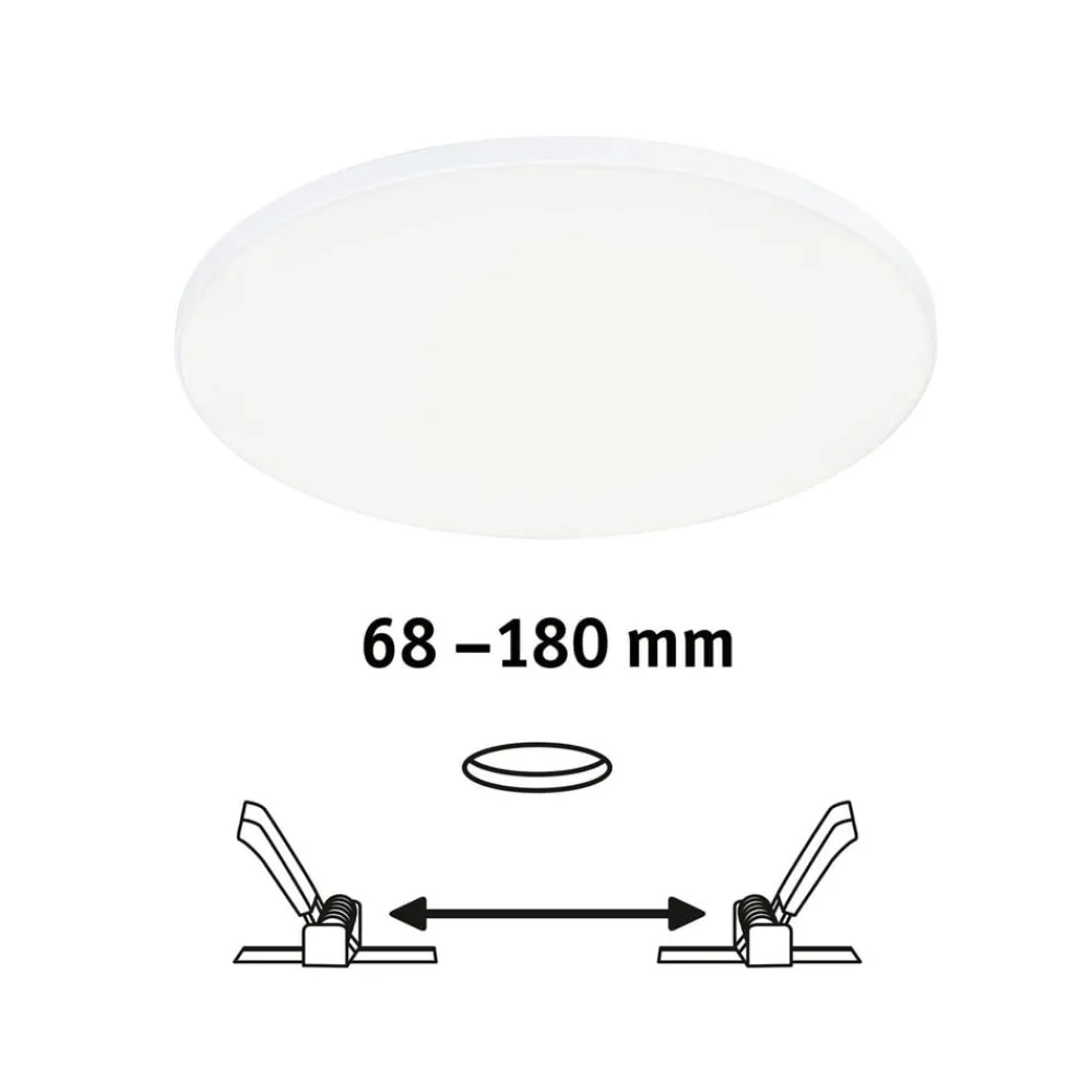 Loftlamper|Indbygningsspots ^ Paulmann Veluna Edge IP44 4.000K dimm Ø 20cm