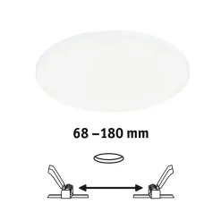 Loftlamper|Indbygningsspots ^ Paulmann Veluna Edge IP44 4.000K dimm Ø 20cm