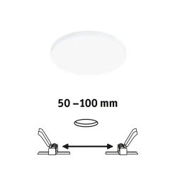 Loftlamper|Indbygningsspots ^ Paulmann Veluna Edge LED indbygget IP44 4.000K Ø 12cm