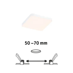Paulmann Loftlamper > Veluna Edge LED indbygget IP44 3000K 9x9cm