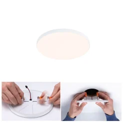 Indbygningsspots|Spotlights ^ Paulmann Veluna Edge LED indbygget IP44 3.000K Ø 12cm