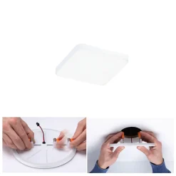 Indbygningsspots|Loftlamper ^ Paulmann Veluna Edge LED indbygget IP44 4000K 9x9cm