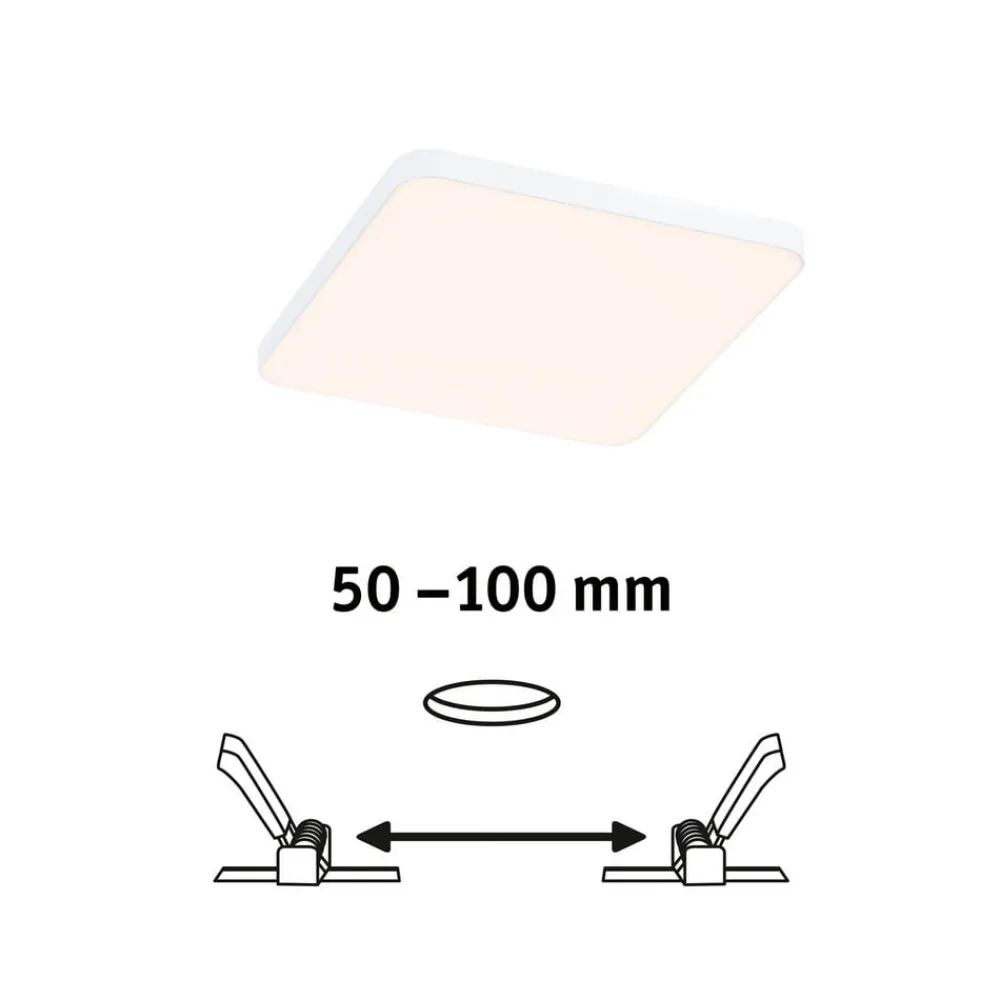 Paulmann Loftlamper|Indbygningsspots > Veluna Edge LED til indbygning IP44 3000K 12x12cm