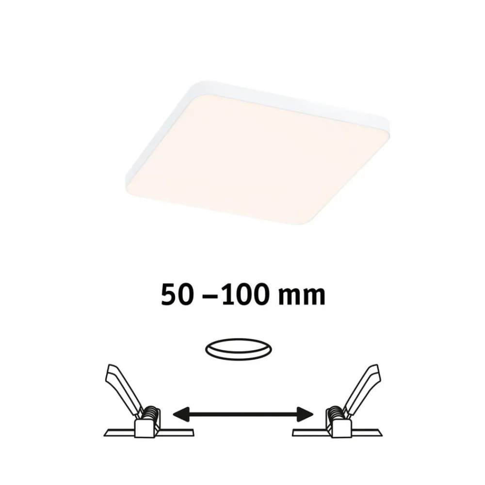 Paulmann Loftlamper|Indbygningsspots > Veluna Edge LED til indbygning IP44 3000K 12x12cm
