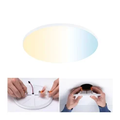 Loftlamper|Indbygningsspots ^ Paulmann Veluna Edge ZigBee CCT rund Ø 20cm