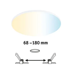 Loftlamper|Indbygningsspots ^ Paulmann Veluna Edge ZigBee CCT rund Ø 20cm