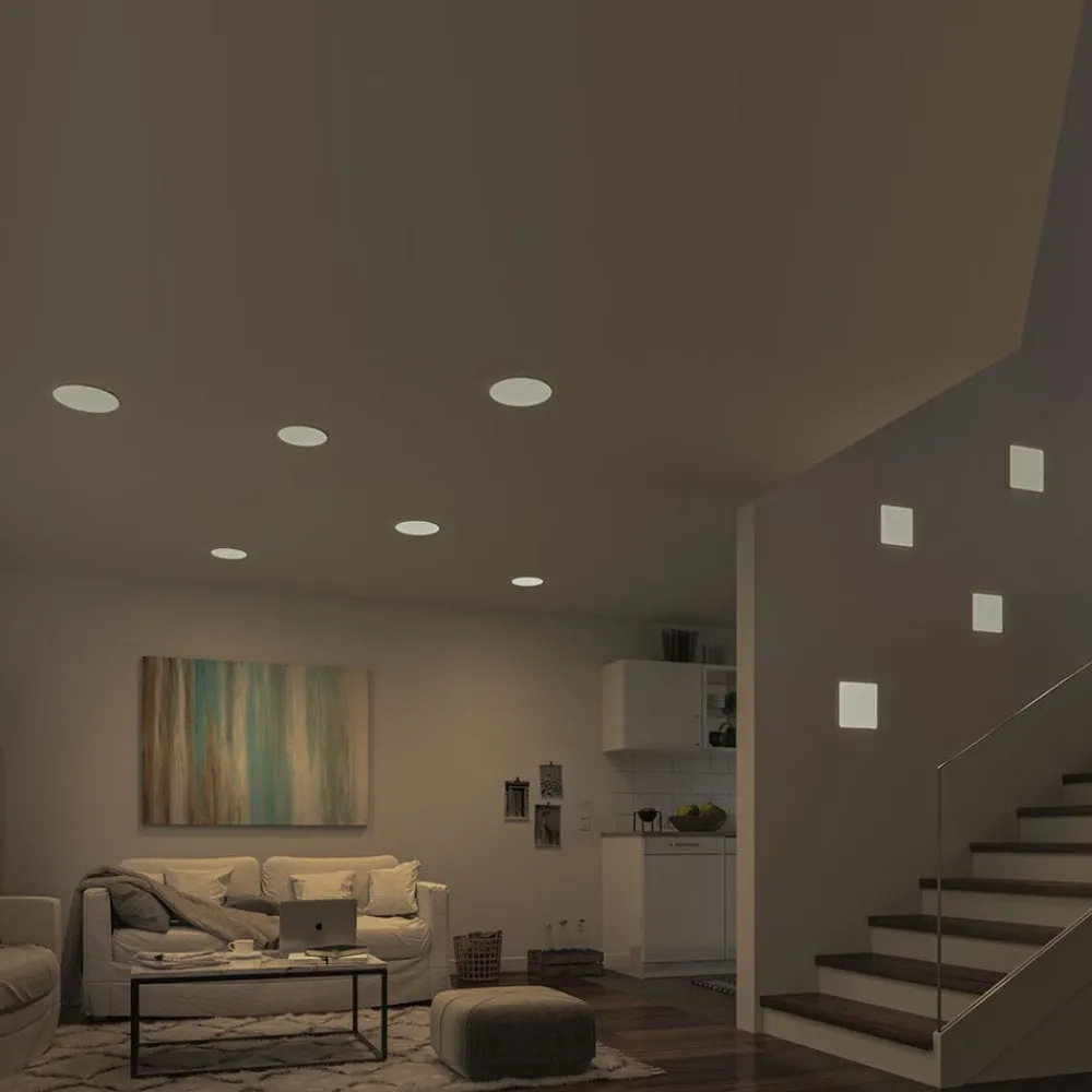 Loftlamper|Indbygningsspots ^ Paulmann Veluna lampe 3stepdim 840 Ø 21,5 cm