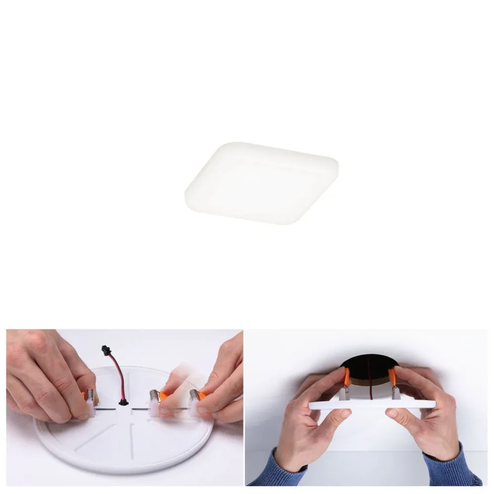 Paulmann Loftlamper|Indbygningsspots > Veluna LED 4.000 K 7,5x7,5