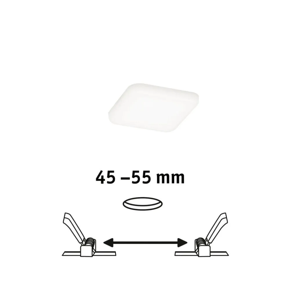 Paulmann Loftlamper|Indbygningsspots > Veluna LED 4.000 K 7,5x7,5