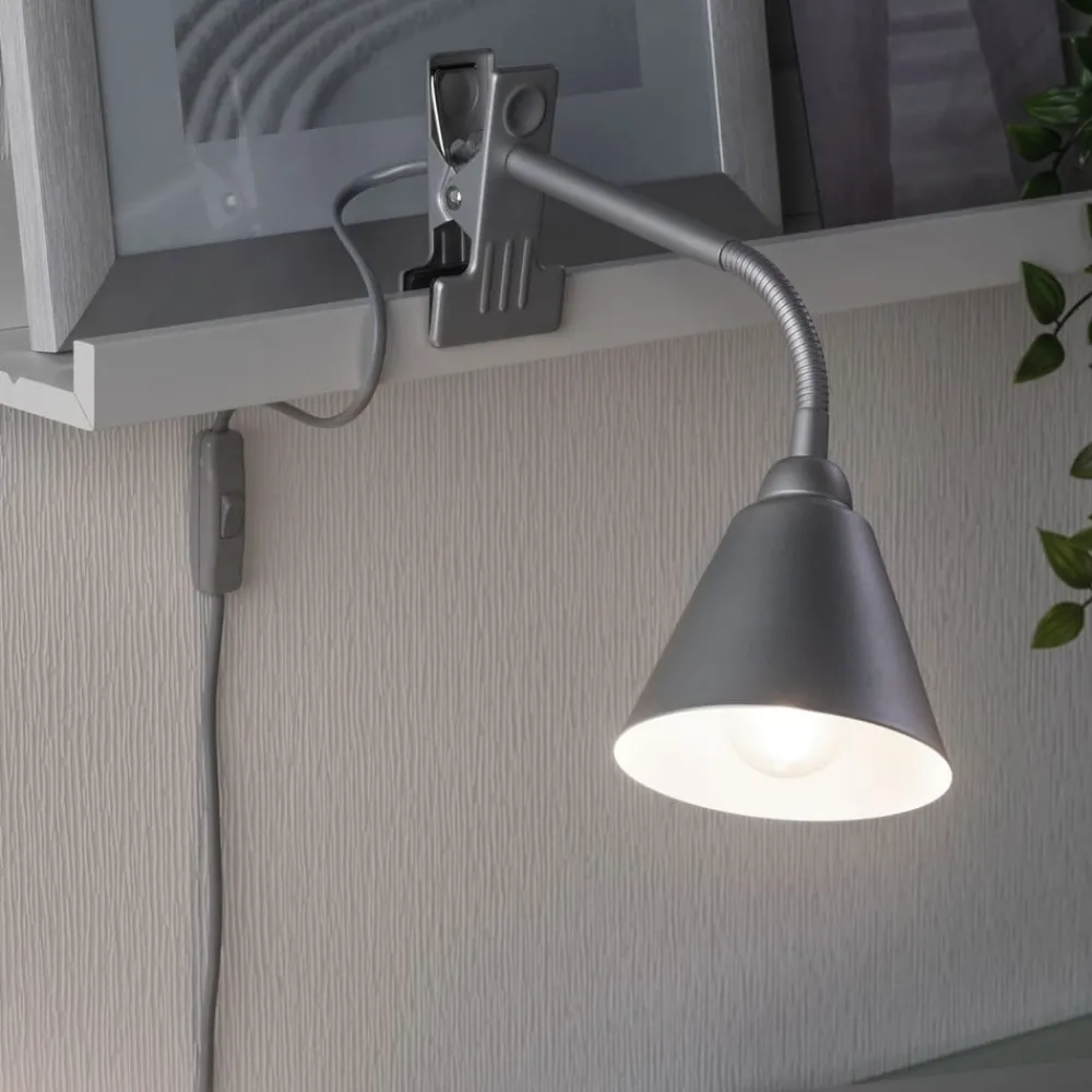 Paulmann Bordlamper > Vitis klemmelampe, grå