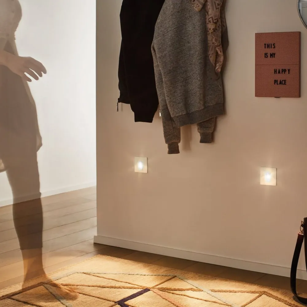 Paulmann Indbygningsspots|Spotlights > Wall indbygningslampe, sensor kantet hvid