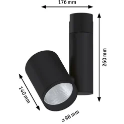 Paulmann Skinnesystem > Zeuz URail Spot 4.000K 39° sort mat