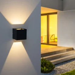 Væglamper ^ Paul Neuhaus Block udendørs LED-væglampe up/down
