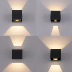 Væglamper ^ Paul Neuhaus Block udendørs LED-væglampe up/down
