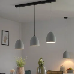 Paul Neuhaus Pendellamper > Eton hængelampe, grå, beton, Ø 21 cm, G9