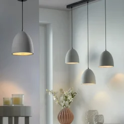 Paul Neuhaus Pendellamper > Eton hængelampe, grå, beton, Ø 21 cm, G9