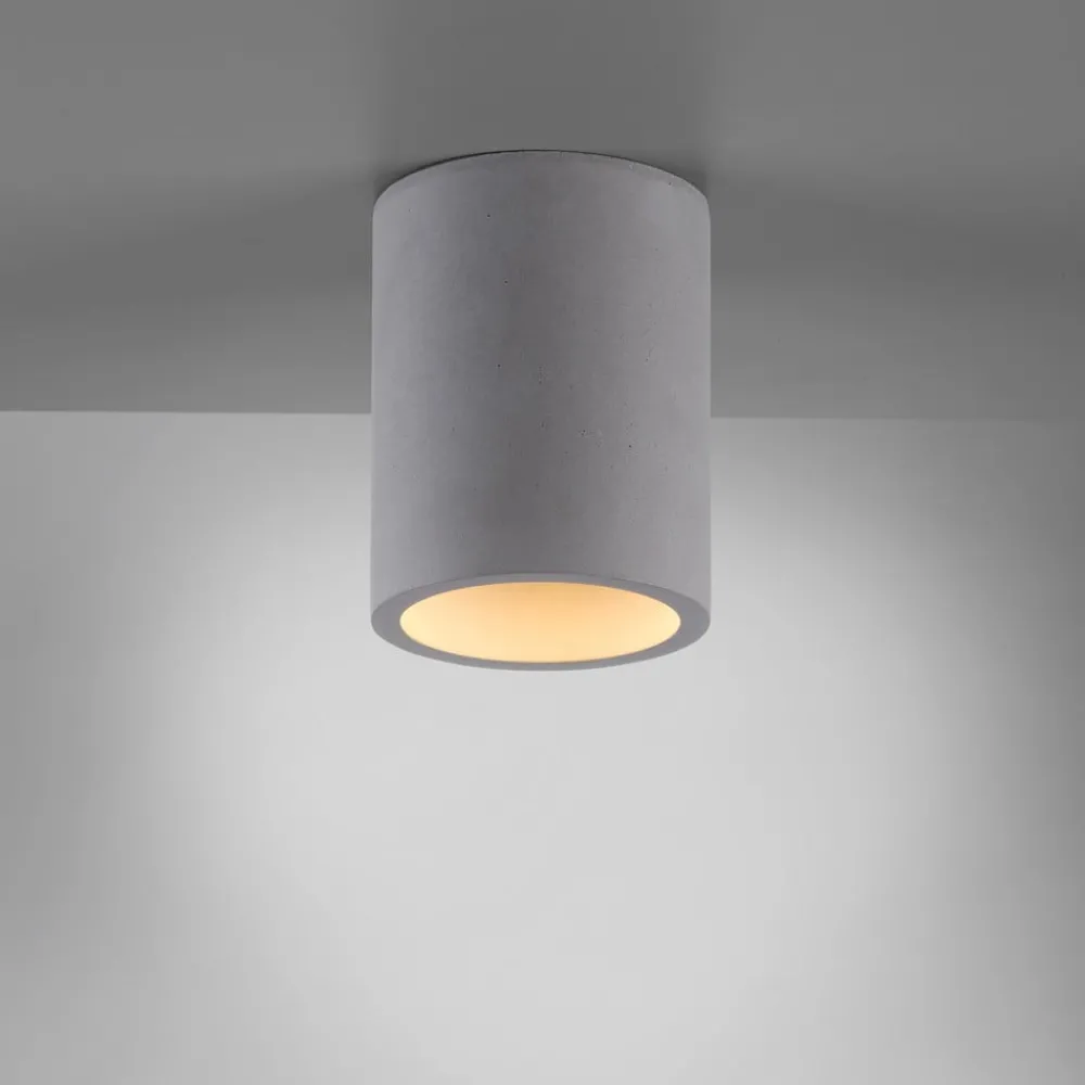 Paul Neuhaus Loftlamper > Eton loftlampe, grå, beton, Ø 11 cm, GU10