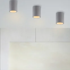 Paul Neuhaus Loftlamper > Eton loftlampe, grå, beton, Ø 11 cm, GU10