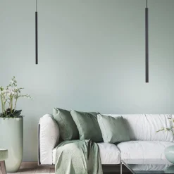 Pendellamper ^ Paul Neuhaus Flute LED-hængelampe 1 lyskilde sort