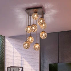 Paul Neuhaus Gang|Loftlamper > Greta loftlampe, 55 cm, 9 lyskilder, metal, G9