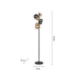 Paul Neuhaus Gulvlamper|Gulvlamper > gulvlampe Popsicle, glas, 155 cm høj, G9