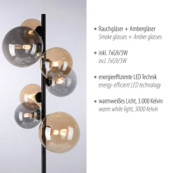 Paul Neuhaus Gulvlamper|Gulvlamper > gulvlampe Popsicle, glas, 155 cm høj, G9