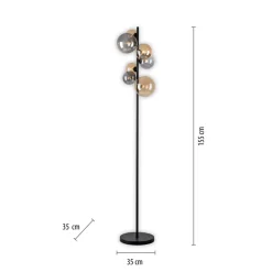 Paul Neuhaus Gulvlamper|Gulvlamper > gulvlampe Popsicle, glas, 155 cm høj, G9